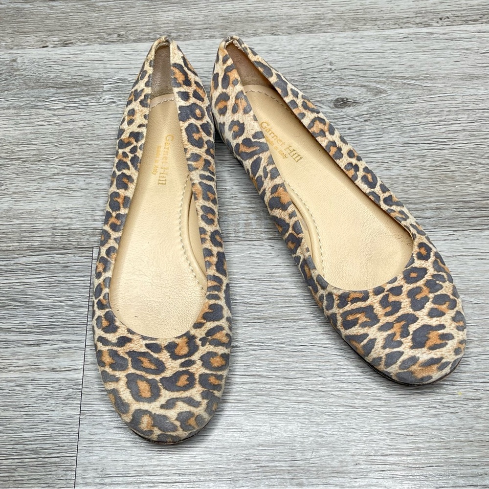 Garnet Hill Leopard Print Flats in Tan, Brown, Black